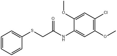 N-(4-chloro-2,5-dimethoxyphenyl)-2-(phenylsulfanyl)acetamide Structure