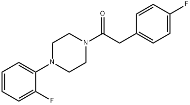 2-(4-fluorophenyl)-1-[4-(2-fluorophenyl)piperazin-1-yl]ethanone Structure
