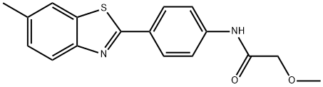 2-methoxy-N-[4-(6-methyl-1,3-benzothiazol-2-yl)phenyl]acetamide 구조식 이미지