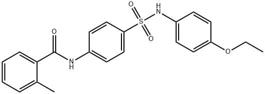 N-(4-{[(4-ethoxyphenyl)amino]sulfonyl}phenyl)-2-methylbenzamide 구조식 이미지