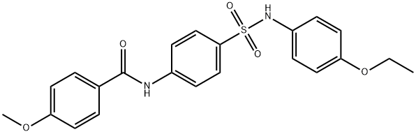 N-(4-{[(4-ethoxyphenyl)amino]sulfonyl}phenyl)-4-methoxybenzamide 구조식 이미지