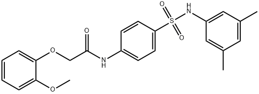 N-(4-{[(3,5-dimethylphenyl)amino]sulfonyl}phenyl)-2-(2-methoxyphenoxy)acetamide Structure