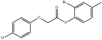 2-bromo-4-methylphenyl (4-chlorophenoxy)acetate Structure