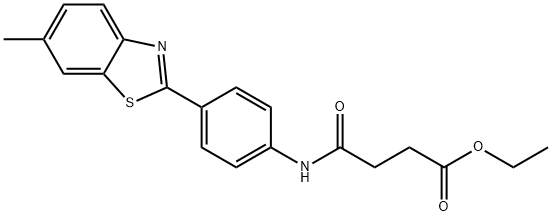 ethyl 4-{[4-(6-methyl-1,3-benzothiazol-2-yl)phenyl]amino}-4-oxobutanoate 구조식 이미지