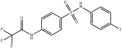 2,2,2-trifluoro-N-(4-{[(4-iodophenyl)amino]sulfonyl}phenyl)acetamide Structure