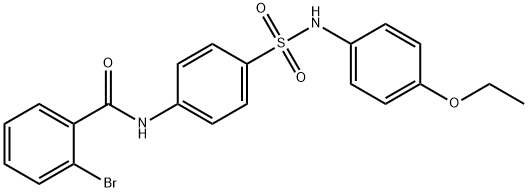 2-bromo-N-(4-{[(4-ethoxyphenyl)amino]sulfonyl}phenyl)benzamide 구조식 이미지