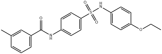 N-(4-{[(4-ethoxyphenyl)amino]sulfonyl}phenyl)-3-methylbenzamide 구조식 이미지