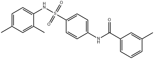 N-(4-{[(2,4-dimethylphenyl)amino]sulfonyl}phenyl)-3-methylbenzamide 구조식 이미지