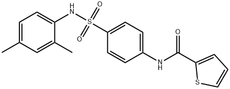 N-(4-{[(2,4-dimethylphenyl)amino]sulfonyl}phenyl)-2-thiophenecarboxamide 구조식 이미지