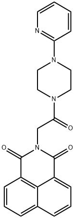 2-(2-oxo-2-(4-(pyridin-2-yl)piperazin-1-yl)ethyl)-1H-benzo[de]isoquinoline-1,3(2H)-dione Structure