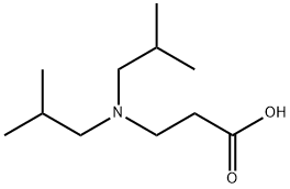 3-[bis(2-methylpropyl)amino]propanoic acid 구조식 이미지