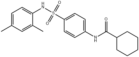 N-(4-{[(2,4-dimethylphenyl)amino]sulfonyl}phenyl)cyclohexanecarboxamide 구조식 이미지