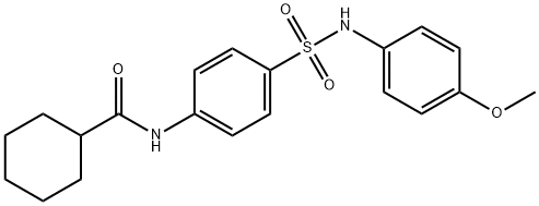 N-(4-{[(4-methoxyphenyl)amino]sulfonyl}phenyl)cyclohexanecarboxamide Structure