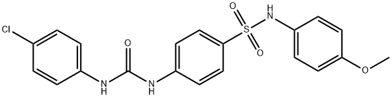 4-({[(4-chlorophenyl)amino]carbonyl}amino)-N-(4-methoxyphenyl)benzenesulfonamide Structure