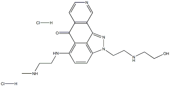 Indazolo(4,3-gh)isoquinolin-6(2H)-one, 2-(2-((2-hydroxyethyl)amino)ethyl)-5-((2-(methylamino)ethyl)amino)-, dihydrochloride Structure