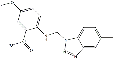 4-methoxy-N-[(5-methylbenzotriazol-1-yl)methyl]-2-nitroaniline Structure