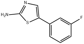 5-(3-Fluoro-phenyl)-thiazol-2-ylamine 구조식 이미지