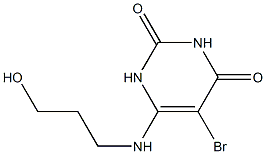 5-bromo-6-(3-hydroxypropylamino)-1H-pyrimidine-2,4-dione Structure