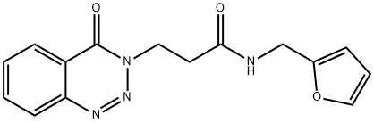 N-(furan-2-ylmethyl)-3-(4-oxobenzo[d][1,2,3]triazin-3(4H)-yl)propanamide 구조식 이미지