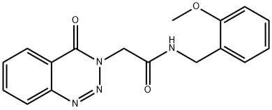 N-(2-methoxybenzyl)-2-(4-oxobenzo[d][1,2,3]triazin-3(4H)-yl)acetamide Structure