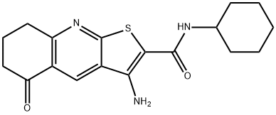3-amino-N-cyclohexyl-5-oxo-5,6,7,8-tetrahydrothieno[2,3-b]quinoline-2-carboxamide 구조식 이미지