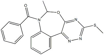 (6-methyl-3-methylsulfanyl-6H-[1,2,4]triazino[5,6-d][3,1]benzoxazepin-7-yl)-phenylmethanone Structure