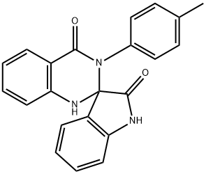 3'-(4-methylphenyl)spiro[1H-indole-3,2'-1H-quinazoline]-2,4'-dione Structure