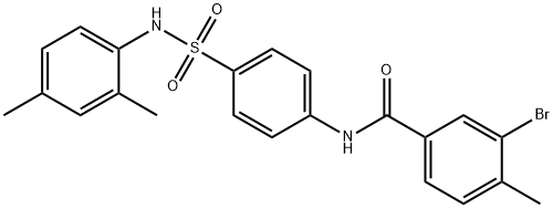 3-bromo-N-(4-{[(2,4-dimethylphenyl)amino]sulfonyl}phenyl)-4-methylbenzamide 구조식 이미지