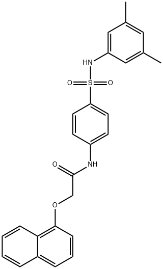 N-(4-{[(3,5-dimethylphenyl)amino]sulfonyl}phenyl)-2-(1-naphthyloxy)acetamide 구조식 이미지