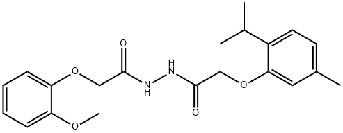 2-(2-isopropyl-5-methylphenoxy)-N'-[(2-methoxyphenoxy)acetyl]acetohydrazide 구조식 이미지