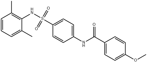 N-(4-{[(2,6-dimethylphenyl)amino]sulfonyl}phenyl)-4-methoxybenzamide 구조식 이미지