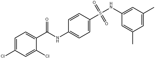 2,4-dichloro-N-(4-{[(3,5-dimethylphenyl)amino]sulfonyl}phenyl)benzamide 구조식 이미지