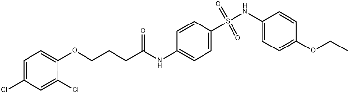 4-(2,4-dichlorophenoxy)-N-(4-{[(4-ethoxyphenyl)amino]sulfonyl}phenyl)butanamide Structure