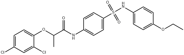 2-(2,4-dichlorophenoxy)-N-(4-{[(4-ethoxyphenyl)amino]sulfonyl}phenyl)propanamide 구조식 이미지