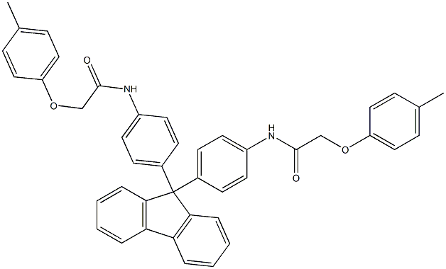 N,N'-[9H-fluorene-9,9-diylbis(4,1-phenylene)]bis[2-(4-methylphenoxy)acetamide] Structure