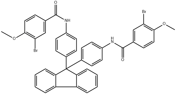 N,N'-[9H-fluorene-9,9-diylbis(4,1-phenylene)]bis(3-bromo-4-methoxybenzamide) Structure