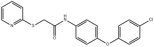 N-[4-(4-chlorophenoxy)phenyl]-2-(pyridin-2-ylsulfanyl)acetamide Structure