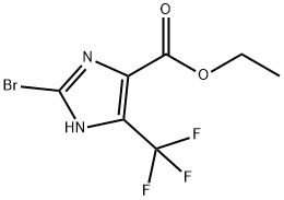 ETHYL 2-BROMO-5-(TRIFLUOROMETHYL)-1H-IMIDAZOLE-4-CARBOXYLATE Structure