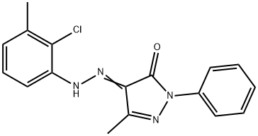 4-[(2-chloro-3-methylphenyl)hydrazono]-5-methyl-2-phenyl-2,4-dihydro-3H-pyrazol-3-one 구조식 이미지