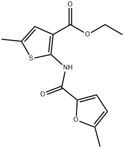 ethyl 5-methyl-2-{[(5-methylfuran-2-yl)carbonyl]amino}thiophene-3-carboxylate Structure