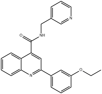 2-(3-ethoxyphenyl)-N-(3-pyridinylmethyl)-4-quinolinecarboxamide 구조식 이미지