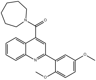 azepan-1-yl-[2-(2,5-dimethoxyphenyl)quinolin-4-yl]methanone Structure