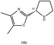 (S)-4,5-dimethyl-2-(pyrrolidin-2-yl)thiazolehydrobromide 구조식 이미지