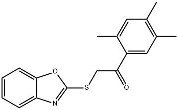 2-(1,3-benzoxazol-2-ylsulfanyl)-1-(2,4,5-trimethylphenyl)ethanone 구조식 이미지