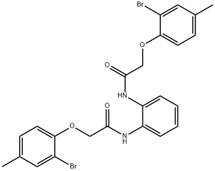 N,N'-1,2-phenylenebis[2-(2-bromo-4-methylphenoxy)acetamide] Structure