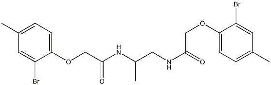 N,N'-1,2-propanediylbis[2-(2-bromo-4-methylphenoxy)acetamide] 구조식 이미지