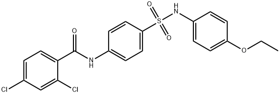 2,4-dichloro-N-(4-{[(4-ethoxyphenyl)amino]sulfonyl}phenyl)benzamide Structure