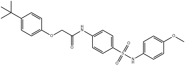 2-(4-tert-butylphenoxy)-N-(4-{[(4-methoxyphenyl)amino]sulfonyl}phenyl)acetamide 구조식 이미지
