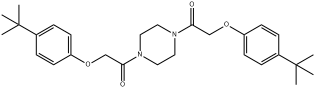 1,4-bis[(4-tert-butylphenoxy)acetyl]piperazine 구조식 이미지