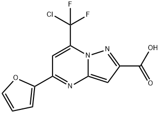 7-(chlorodifluoromethyl)-5-(furan-2-yl)pyrazolo[1,5-a]pyrimidine-2-carboxylic acid Structure